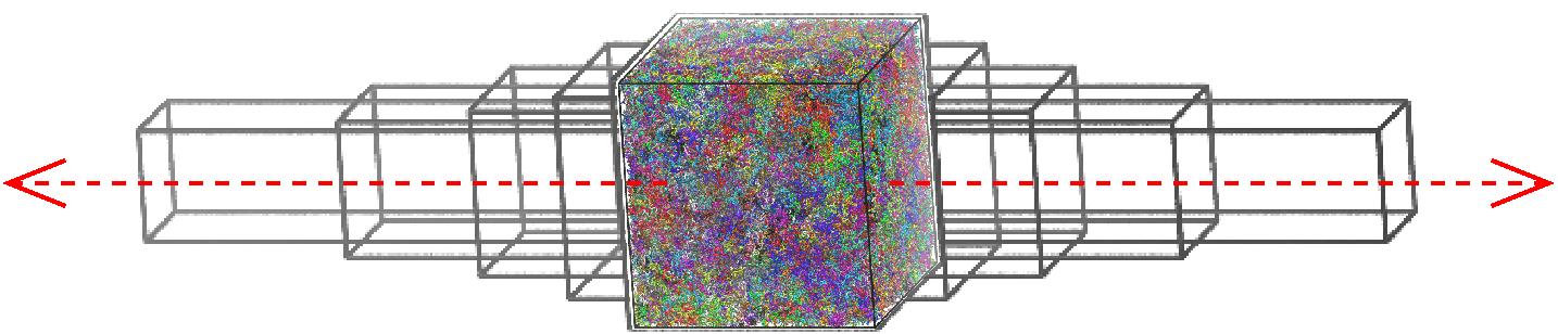 Elongated polymer
                  melts