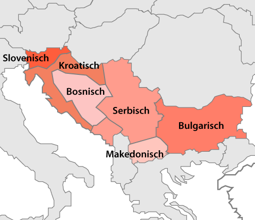 Karte Südslavisch